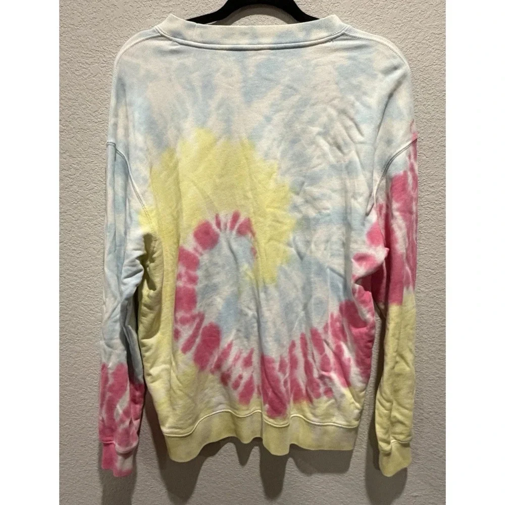 Kate Spade 100% Cotton Tie Dye Lightweight Crewneck  Sweatshirt Pullover Size XS